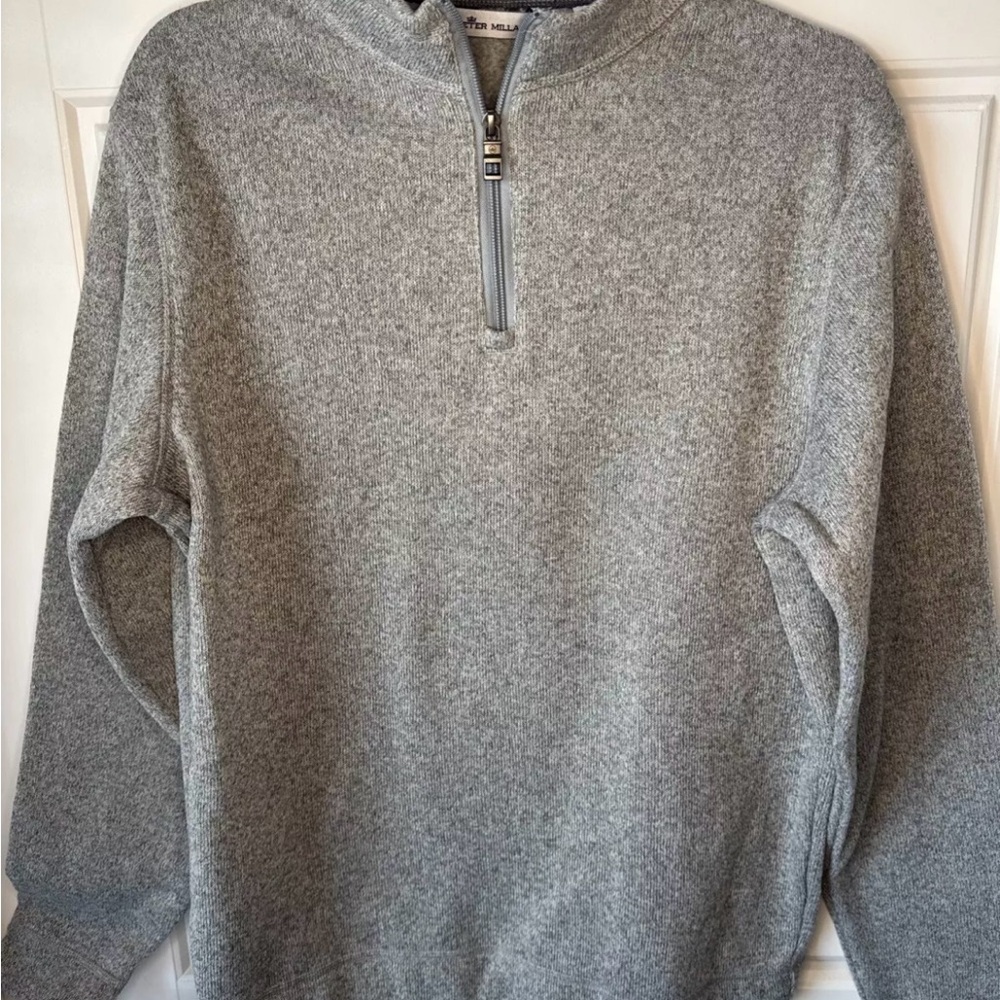 Peter Millar Crown Sport 1/4 Zip Fleece BNWT Gale Gray